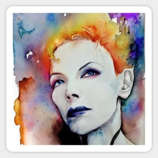 digital portrait of Annie Lennox Sticker